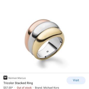 Michael Kors Women's Tri tone Stacked Ring